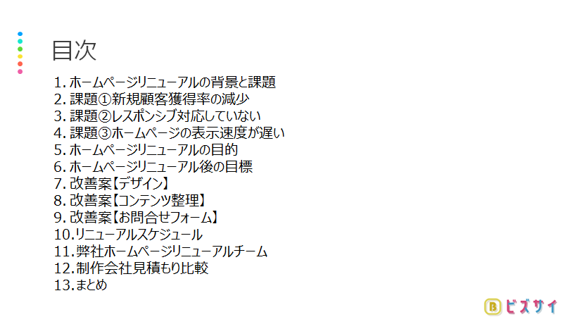 ホームページリニューアル提案書の作り方 予算が獲得できる企画の立て方 月額定額制 サブスク ホームページ制作 ビズサイ