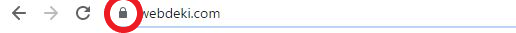 SSL化が導入されている場合はアドレスバーに錠前マークがつきます