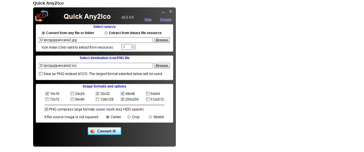 Quick Any2Ico