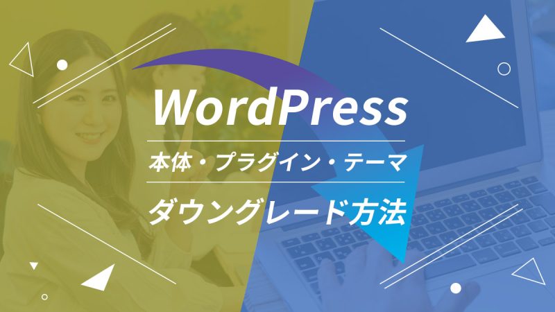 WordPress本体・プラグイン・テーマのダウングレード方法