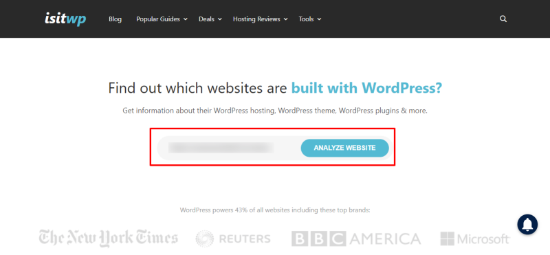 調べたいURLを入力